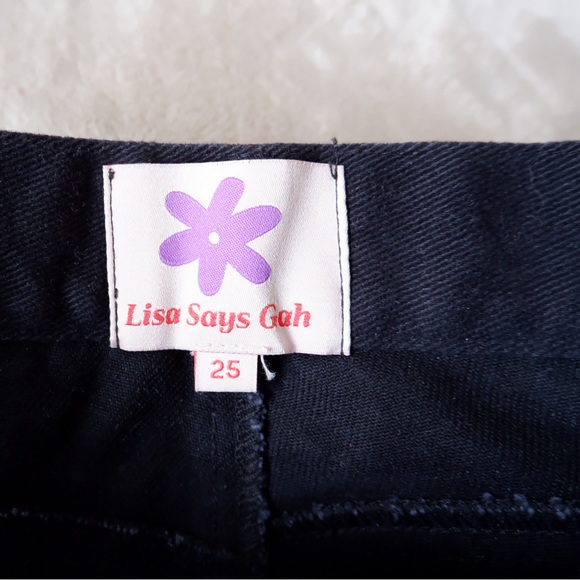 sold- LISA SAYS GAH! Robyn Jeans in Black Daisy Check - Picture 13 of 13